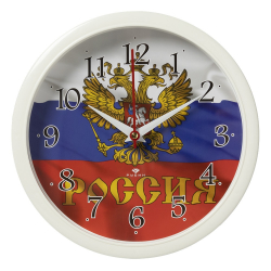 2222-274 Часы настенные Россия круг d-22см корпус белый